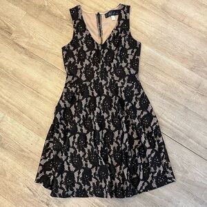 Blue Rain Black Lacey Dress Small
